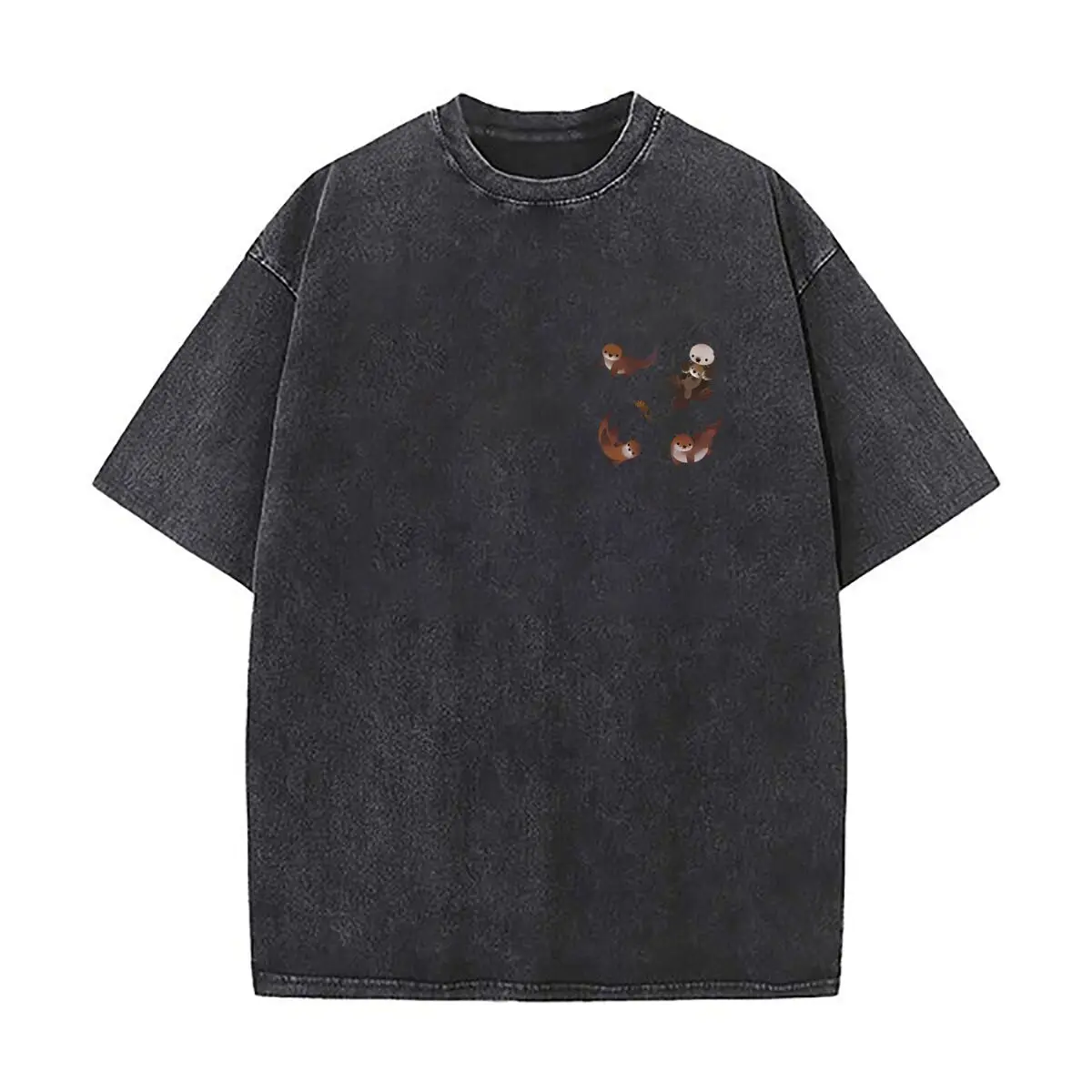 

Выдра модный дизайн хип-хоп мужская уличная хлопковая повседневная футболка с коротким рукавом