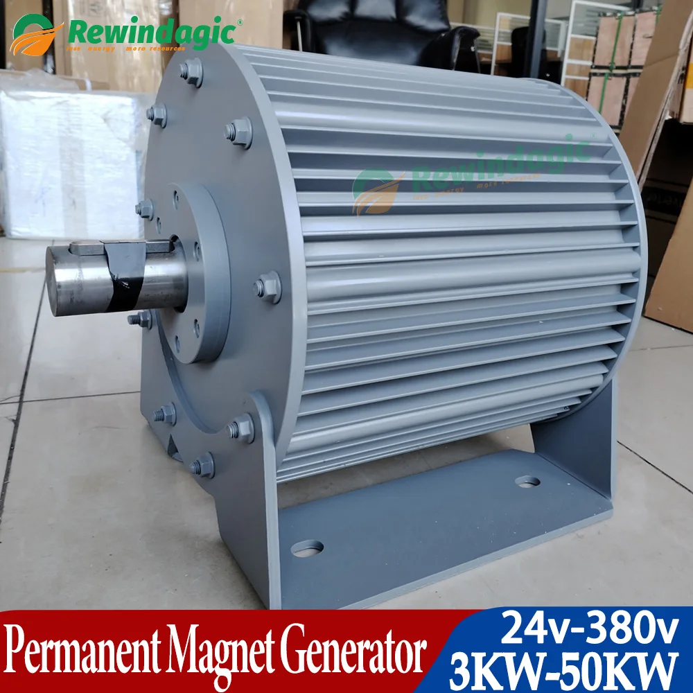 Gerador de Ímã Permanente de Baixa Velocidade 2kw50kw Real 48v 220v 380v Alternadores ac de Fases para Acionamento do Motor Turbina Eólica de Água