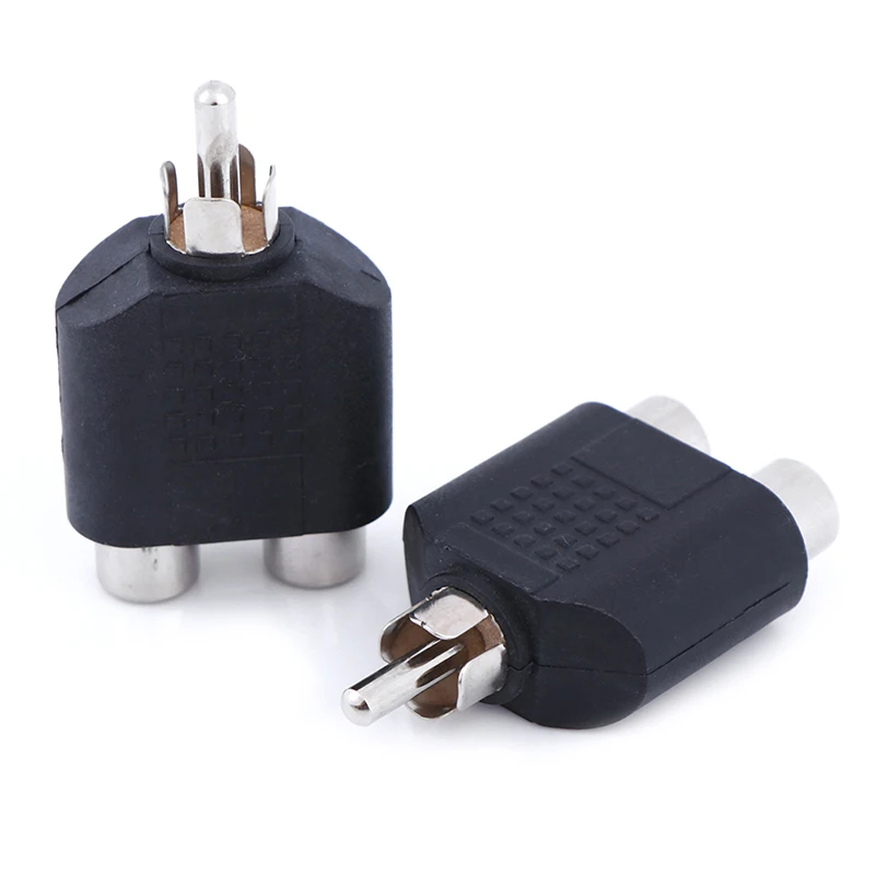 - 1Pct Y Splitter AV Audio Video Plug Converter 1 Male To 2 Female Audio Video Plug Converter -