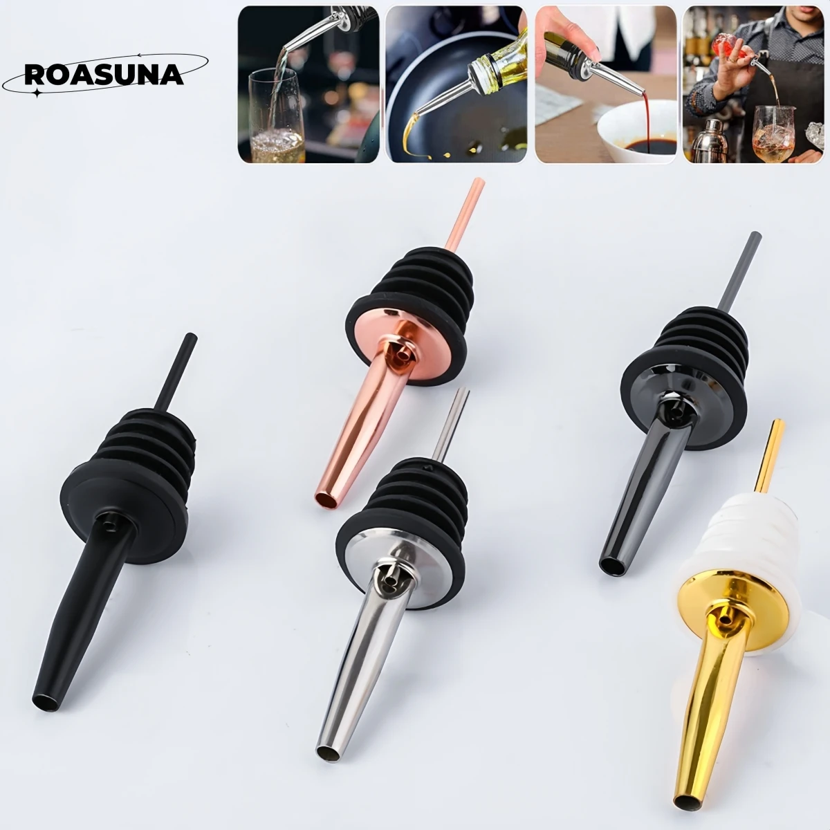 الفولاذ المقاوم للصدأ ويسكي الخمور النفط زجاجة نبيذ المدفق غطاء صنبور سدادة الفم موزع نادل أدوات مطبخ بار الملحقات