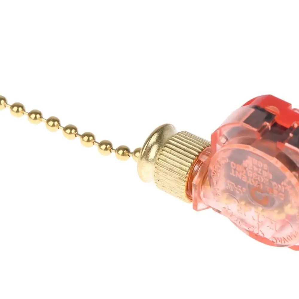3 Speed Control Ceiling Fan Switch Comfortable 8cm Chain Fan Switch Easy Installation Universal Ceiling Fan Pull Chain