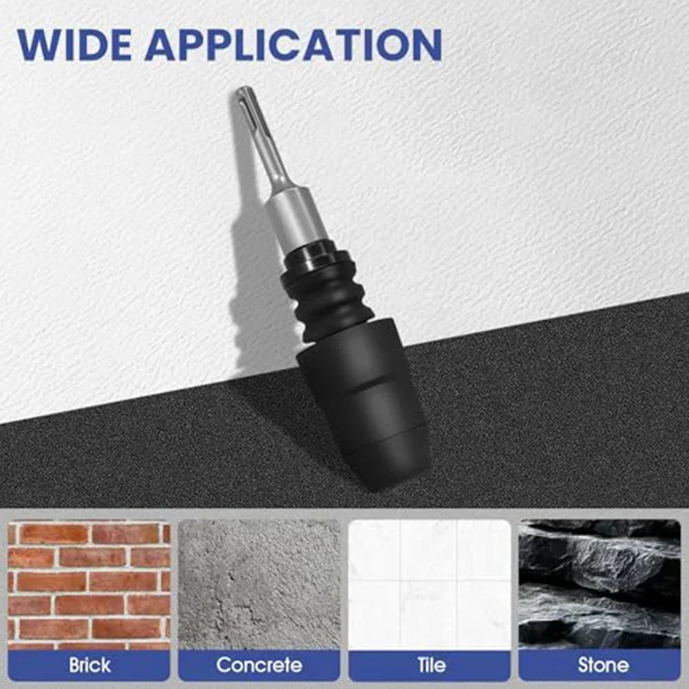 1pc Round-Handle Five-Flute Connection Rod Hammer Drill Seamless 8.46 Inches Five-Groove Connecting Rod Power Tools Parts
