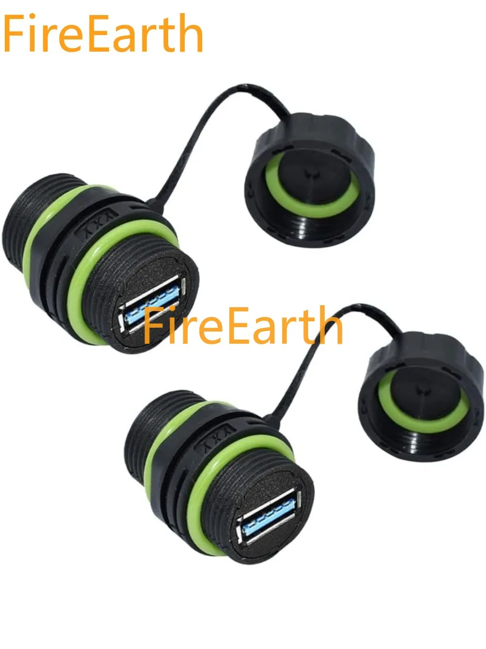 

Waterproof Panel USB Connector, Waterproof IP68 USB 3.0 Panel Mount Connector, Female to Female, Bulkhead Extension Adapter