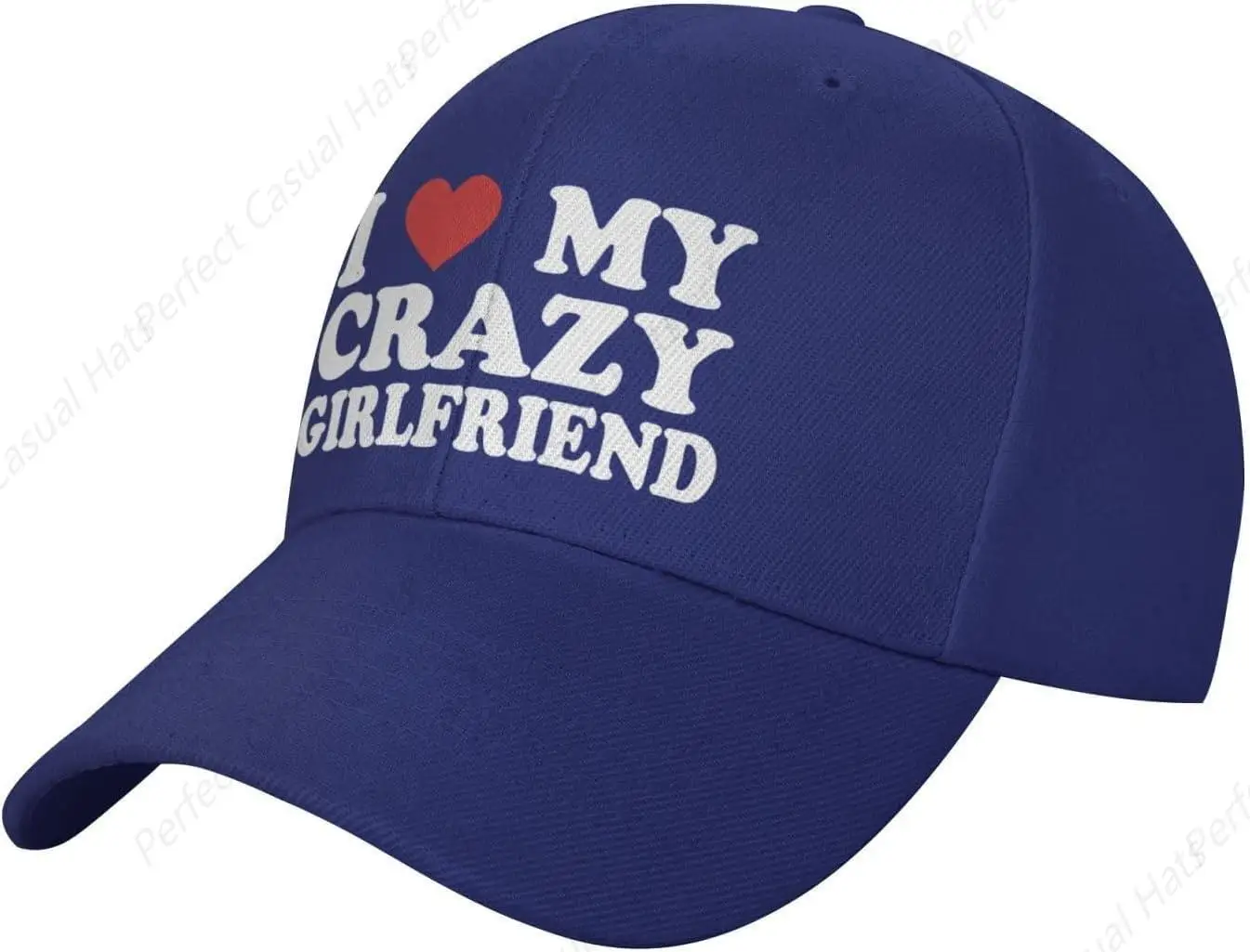 

Classic High Quality I Love My Crazy Girlfriend Peaked Hat Adjustable Classic Fashion Peaked Hat For Men Women Outdoor Sun Visor