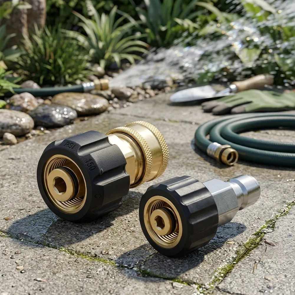 Pressure Washer Hose Adapter Set M22 14mm To 3/8 Quick Connect For Washer Hose High Pressure Washer Quick Connect Adapter