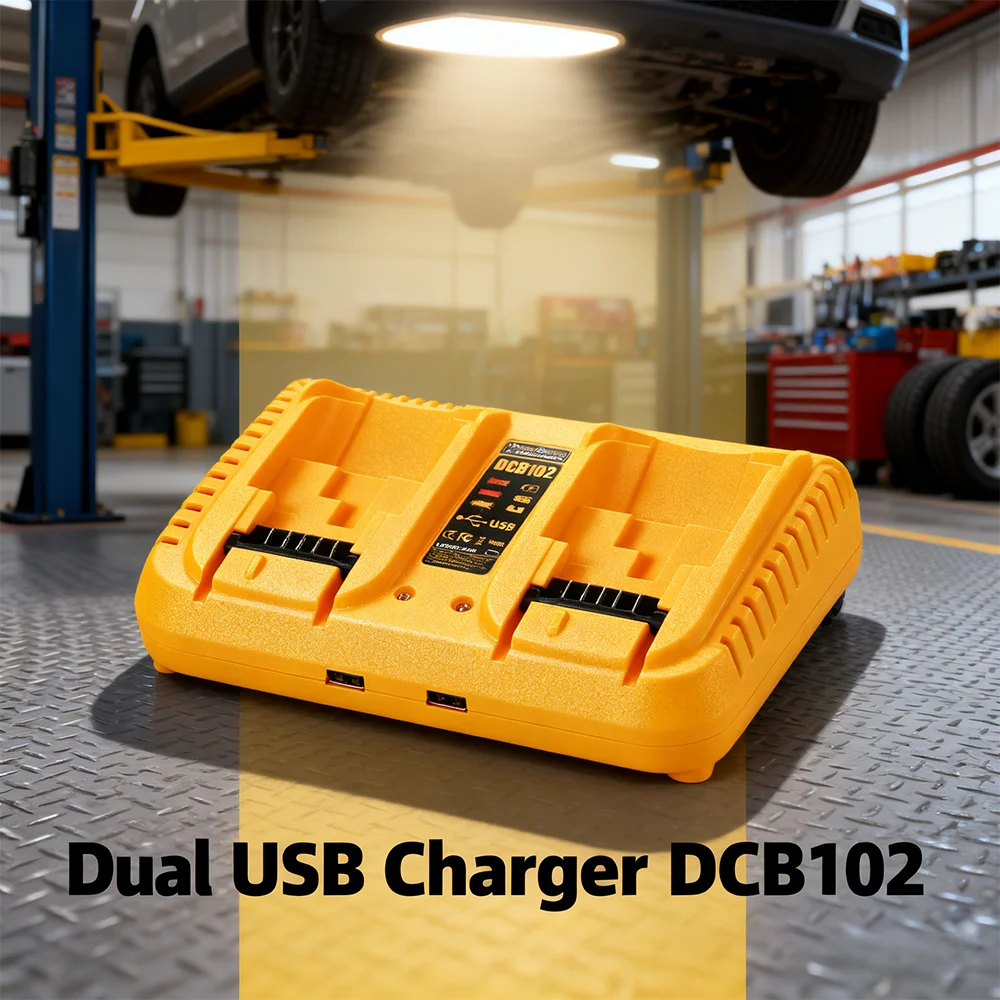 

DCB102 Double Charger For DeWalt 10.8V 12V 14.4V 20V Lithium Ion Battery DCB203 DCB204 DCB205 DCB118 DCB105 DCB107 DCB113 DCB115