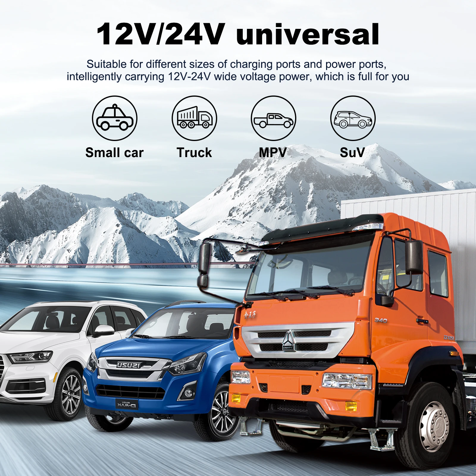 محول طاقة السيارة 6000 واط محمول تيار مستمر 12 فولت إلى التيار المتناوب 110 فولت محول محول طاقة السيارة 60 هرتز شاشة LCD عرض 4 منافذ USB #6