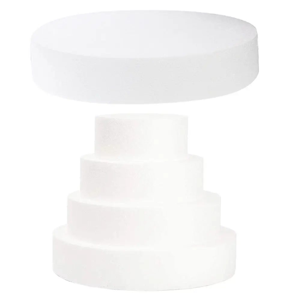 5Pcs Foam Cake Dummy Fake Cake DIY Training Props Reusable Bakery Decorating Practice Tools Party Decor Baking Practicing Tool