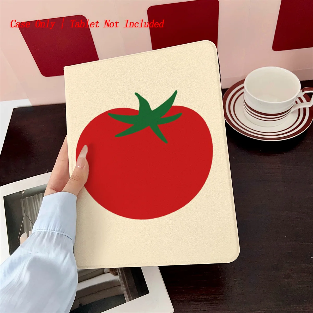 

Whimsical Large Tomatoes Pattern iPad Case for Air 4 10.9/Mini 4 7.9/2 9.7 Dust-Proof Charging Port