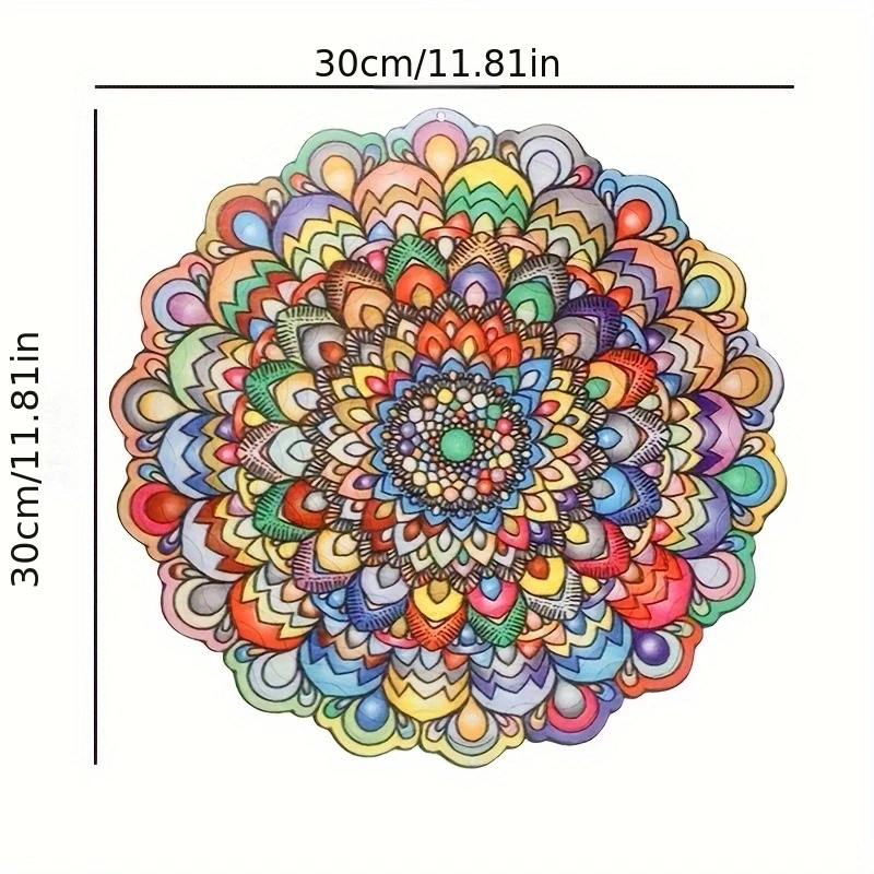 3D 다채로운 바람 회전 만다라 접이식 회전 바람 차임, 정원 금속 바람 차임, 공작 꽃, 12 인치