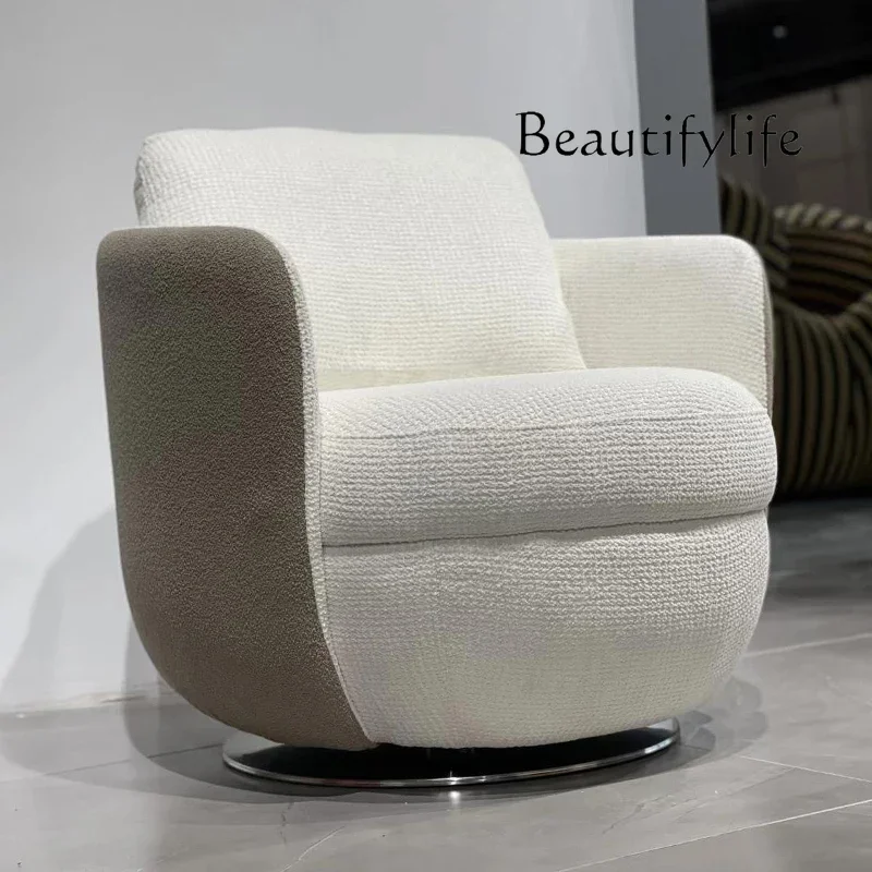 BJ Medieval Solid Wood Leisure Chair Simple Living Room Modern Sofa Chair Meeting Italian Club Single Chair