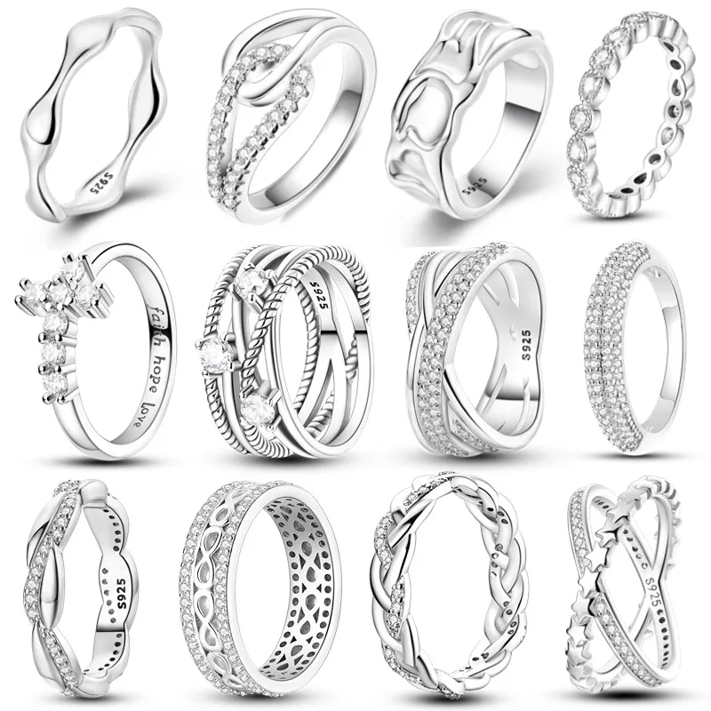 Neues Produkt 925 Sterling Silber Ringe für Frauen Großhandel Beliebte Sun Star Moon Ring für Frauen Schmuck machen Dorpshipping Ringe