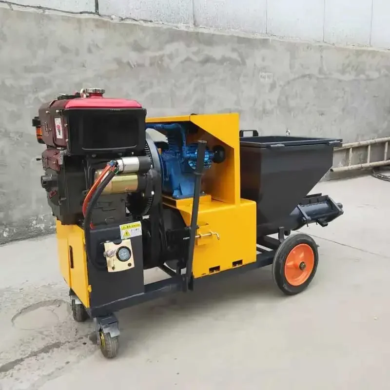 YG Mortar Spraying Machine Construction Plaster Sprayer Powerful Diesel Power Mortar Spraying Plastering Machine Price