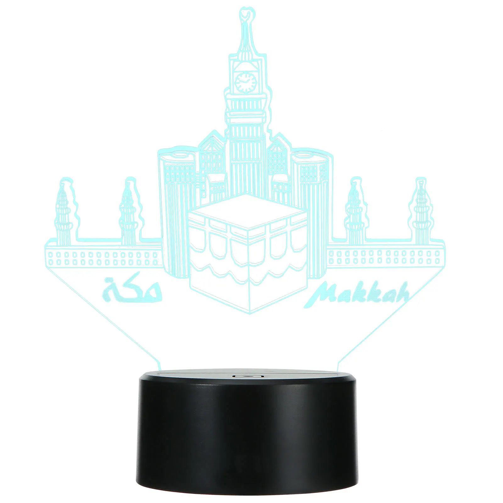

3D Night Table Lamp Bedroom Decor Removable USB Eid Bedside Lamp Light Powered Eid Gift Plastic Creative Lighting