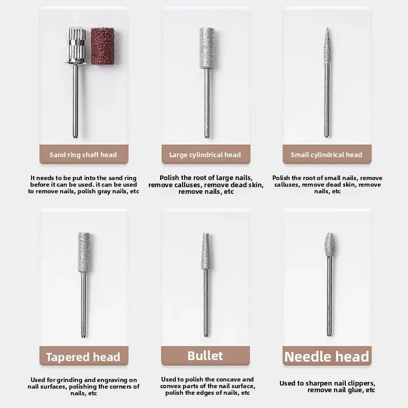 Desktop power storage finger nail grinder, silent high-speed electric nail grinder, special for nail salons