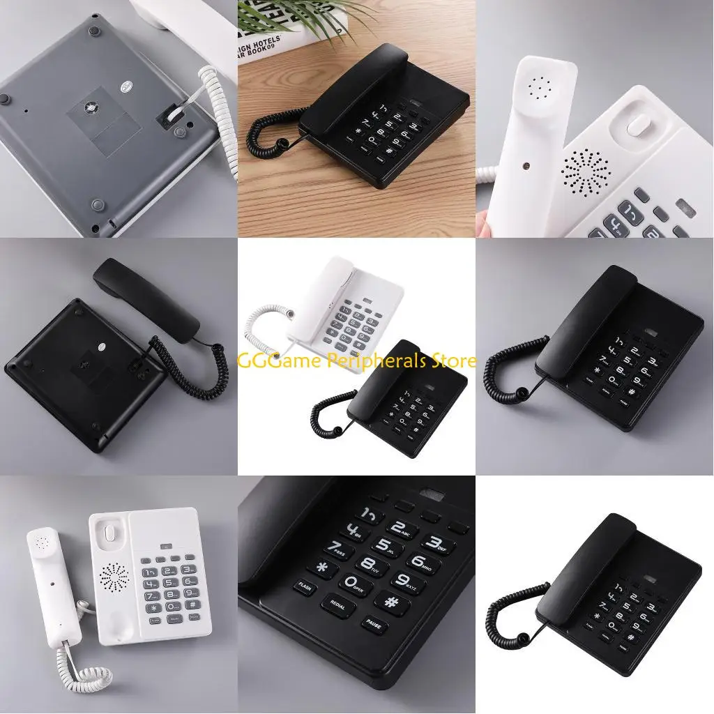 U55B HCD Corded Landline Phone for Home Office Hotel Desktop English Telephone Fixed Office Corded Telephone