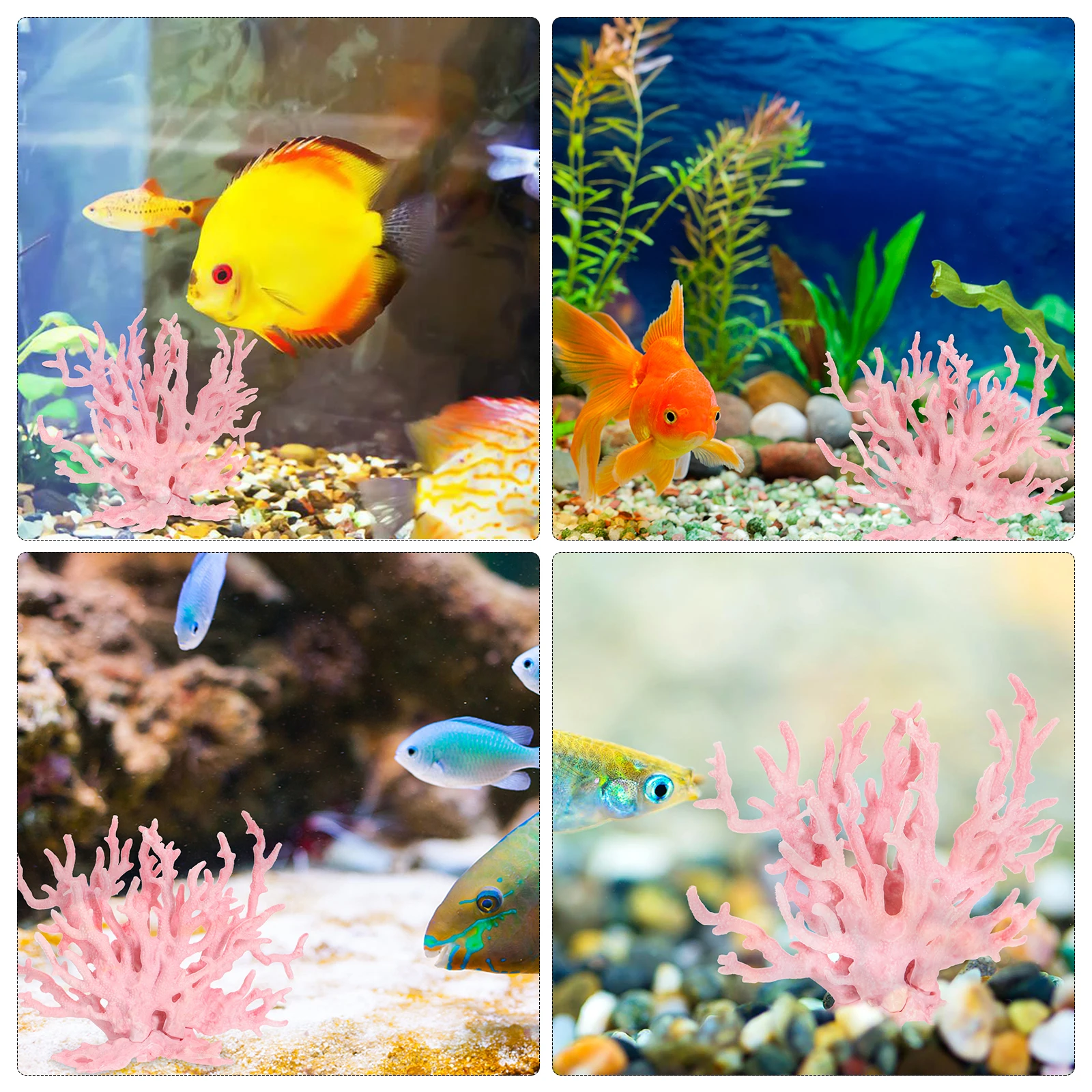

Simulated Coral Resin Aquarium Decoration Realistic Fish Tank Plant nament Safe Underwater Enhancement Visual Shelter Aquatic