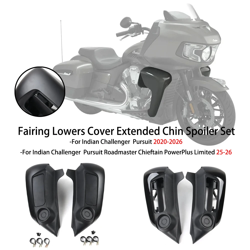 

New Fairing Lowers Cover Extended Chin Spoiler Set Fit For Indian Challenger Chieftain PowerPlus Pursuit Limited with 112 2026