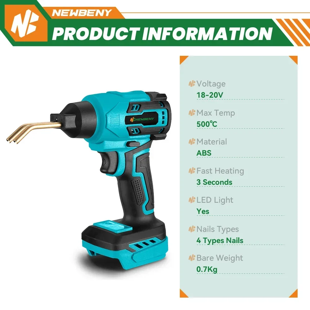 Makita 18vバッテリー用溶接ガン,急速加熱,充電式,効率的,車のバンパー,ひび割れ,プラスチック,修理キット,500 ℃