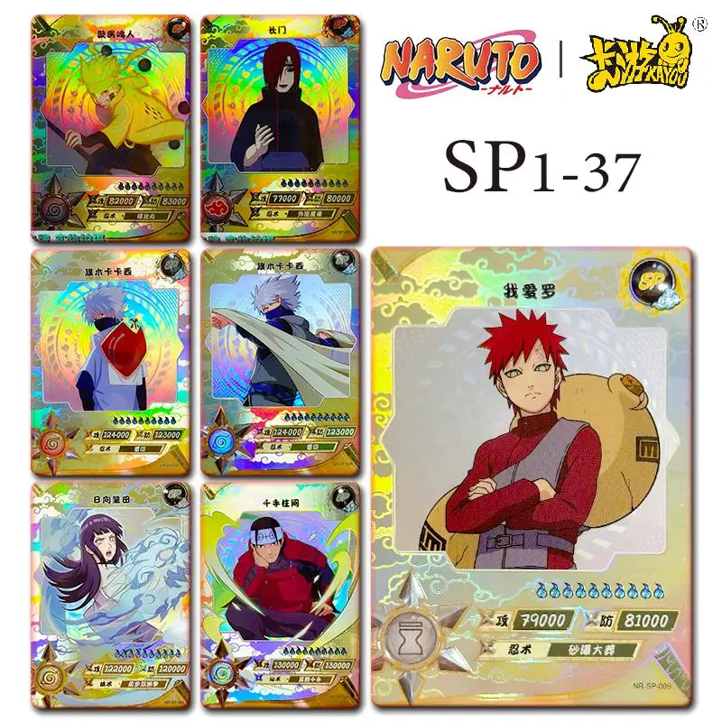 Kayou Genuine Naruto Sp-Series No. 1-37 Anime Characters Boruto Uchiha Madara Gaara Nagato Collection Card Children\'s Toys