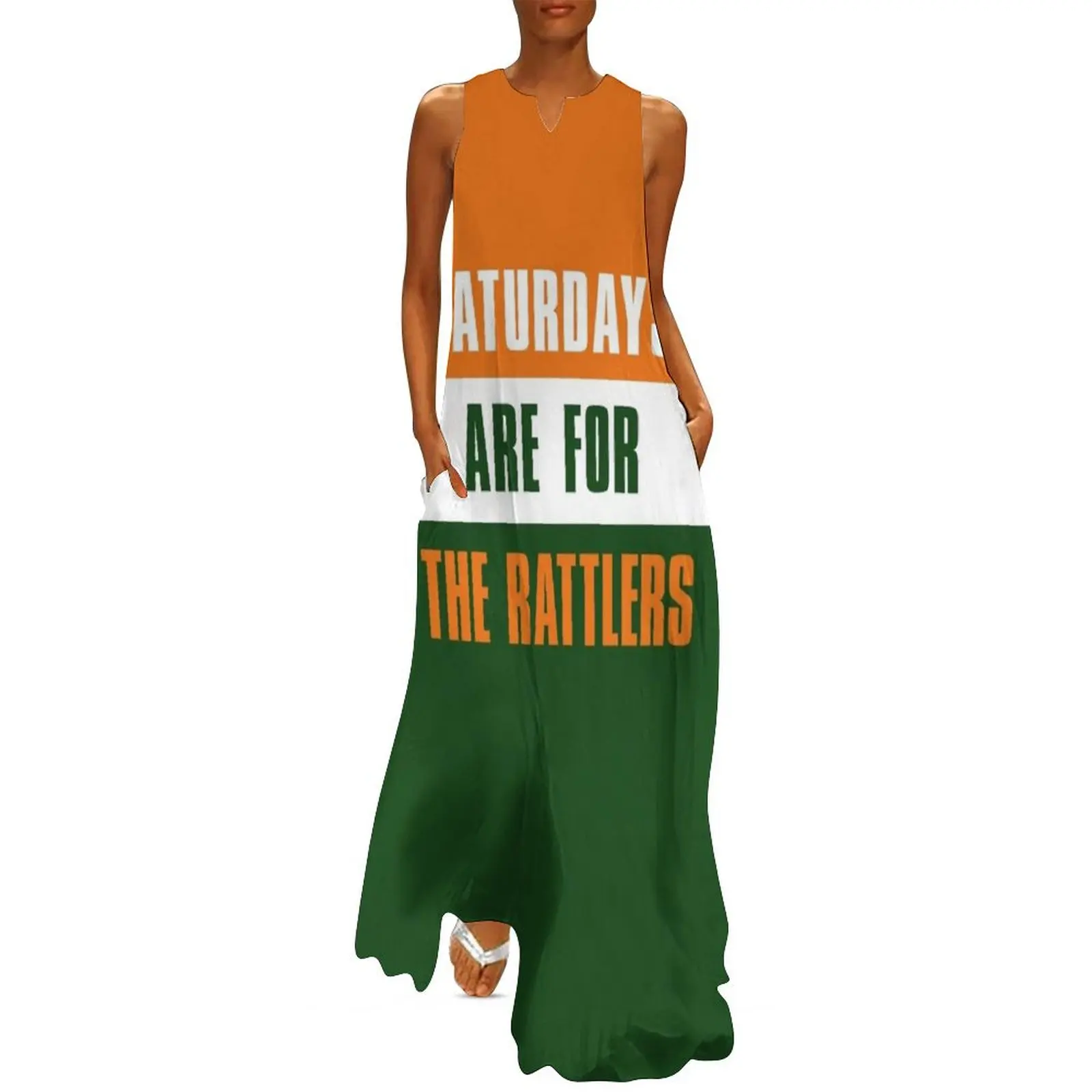 

Saturdays are for The Rattlers, Florida A&M University Long Dress women's clothing trend 2025 clothes for woman