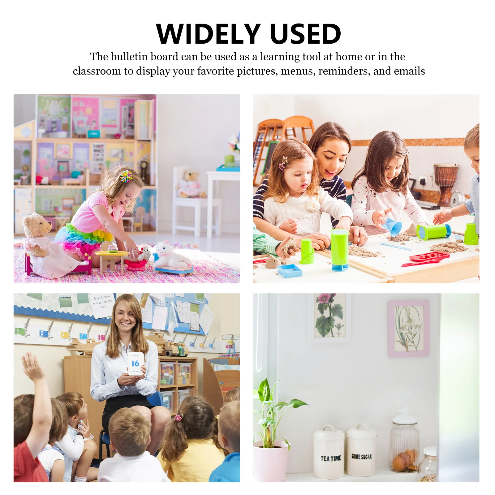

1pc Kids Diy Felt Bulletin Board Soft Cork Wall Mountable Display For Classroom Home Baby Learning Center Photo Pin Board Decor