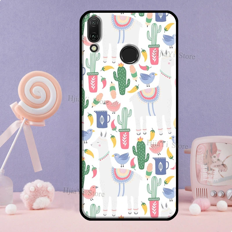 Llama Alpaca pattern Case For Huawei Nova 5T 3i 2i Y7A Y6P Y5P 2020 Y3 II Y5 Y6 Y7 2017 2018 Y9 Prime 2019 Case