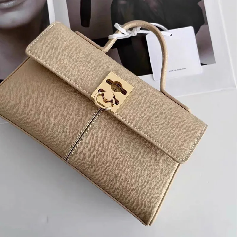 Luxury  Small Stance Wallet Handheld Briefcase Classic Cowhide Commuter Shoulder Crossbody Bag Fashion Versatile Purse for Women