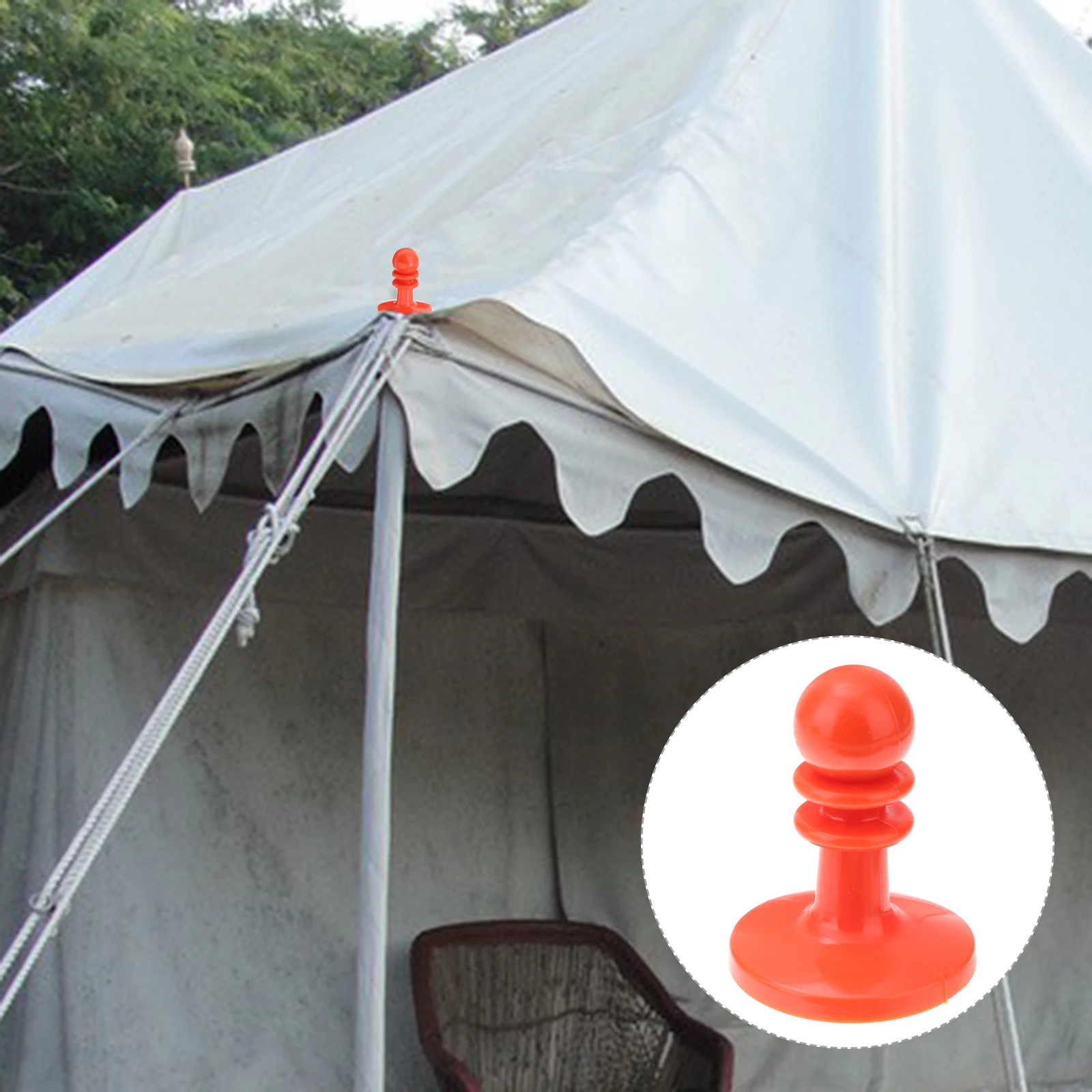 4 قطعة غطاء أمان مقاوم للمظلة عمود الخيمة دعم التخييم المظلة غطاء قضيب قماش القنب المنتزع منع انهيار أضرار المطر #2