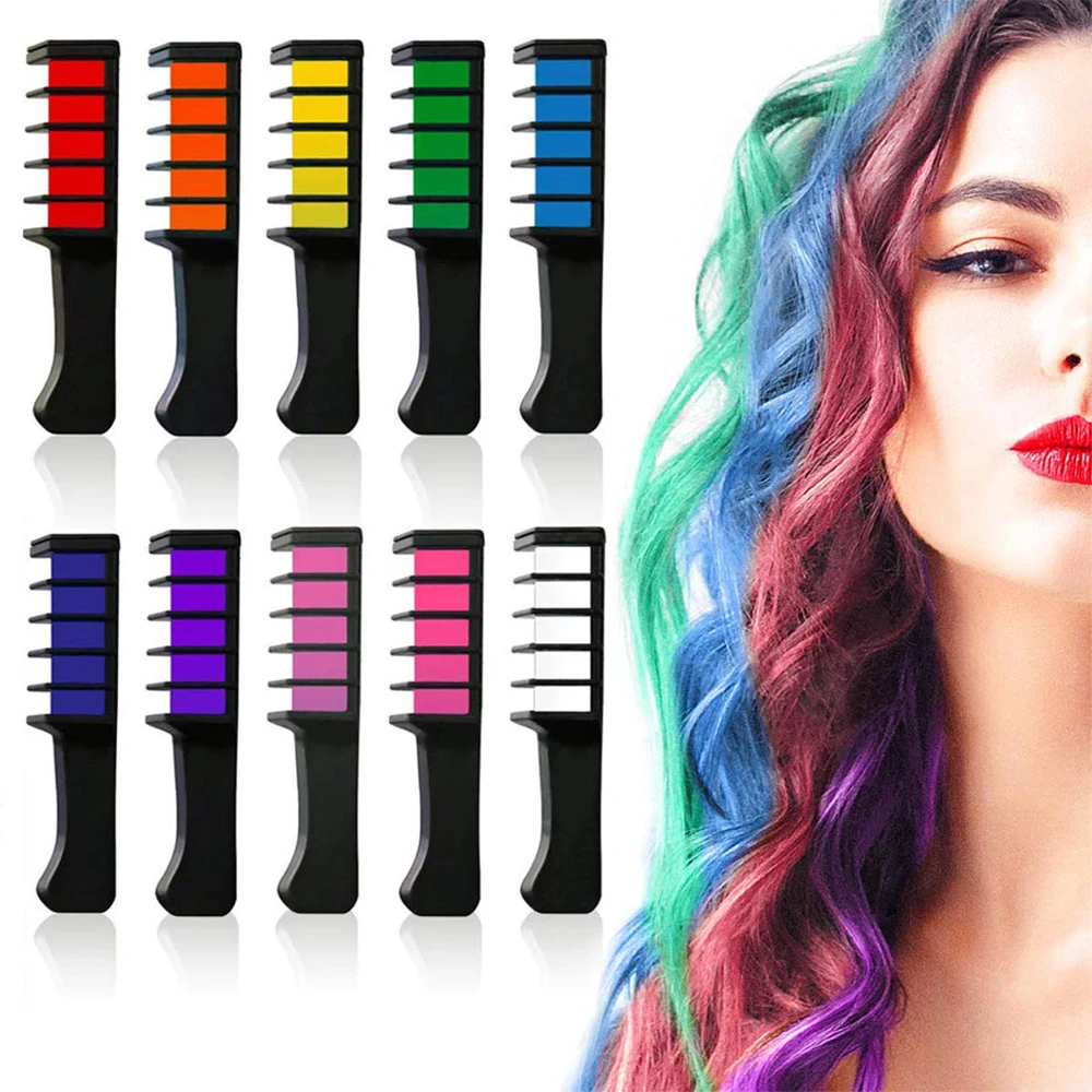 

Hair Dye Comb Temporary Hair Chalk Color Dye for Gifts Halloween Costume Cosplay Party for Girls Kids Adults Hair Styling Tools