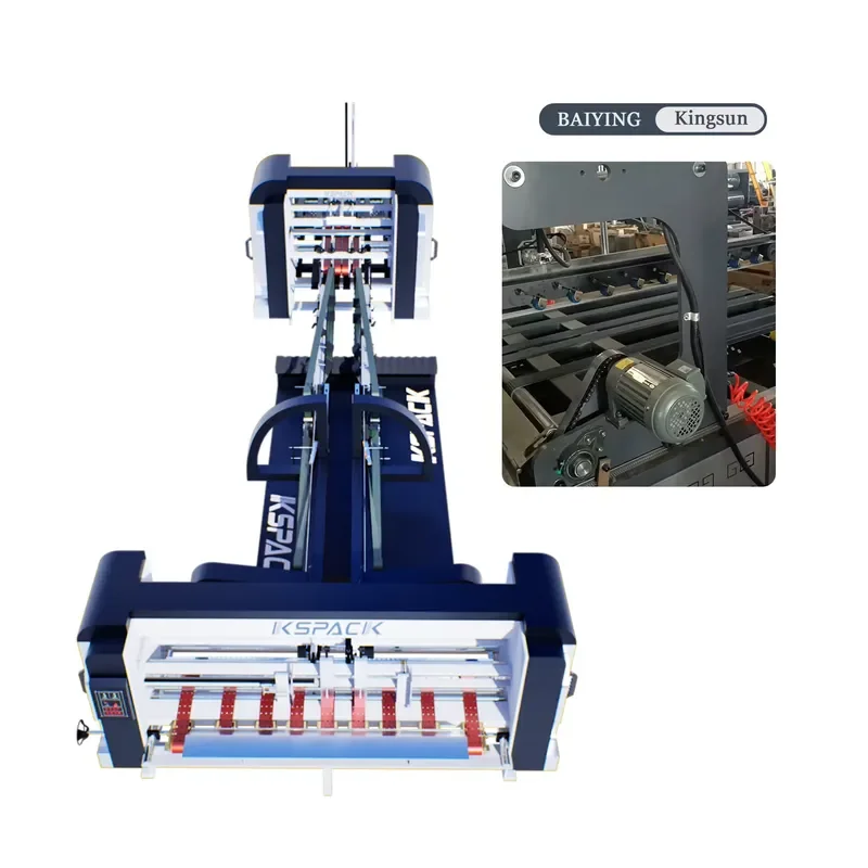 Automatic Corrugated Box Stitching Stitcher Paper Board Carton Box Fold Gluer Stapler Machine for Sale.