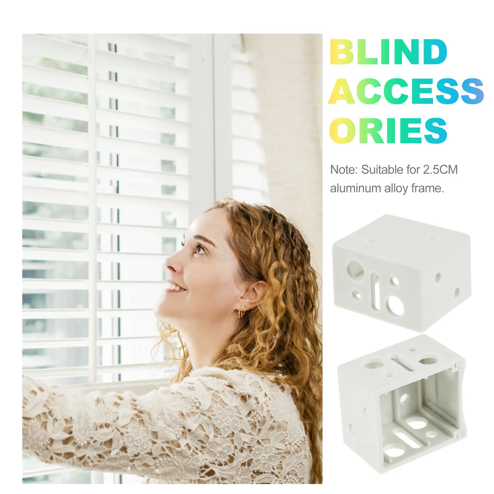 4Pcs Blinds Installation Accessories Both Ends Sturdy Window-Blinds Fixed Parts Easy Install Reliable Replacement for Jalousie