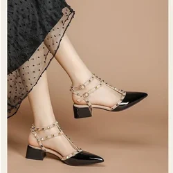 Comemore Women High Heels Sandals  New Summer Fashion Office High Heels Shoes High Quality Luxury Designer Wedding Sandals Women
