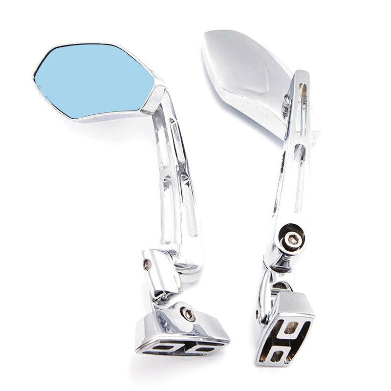 Aluminum Motorcycle Rear View Mirrors Sportbike Blue Glass Side Convex Mirror for Honda CBR 600 F3 F4i 900 929 954 1000 RR