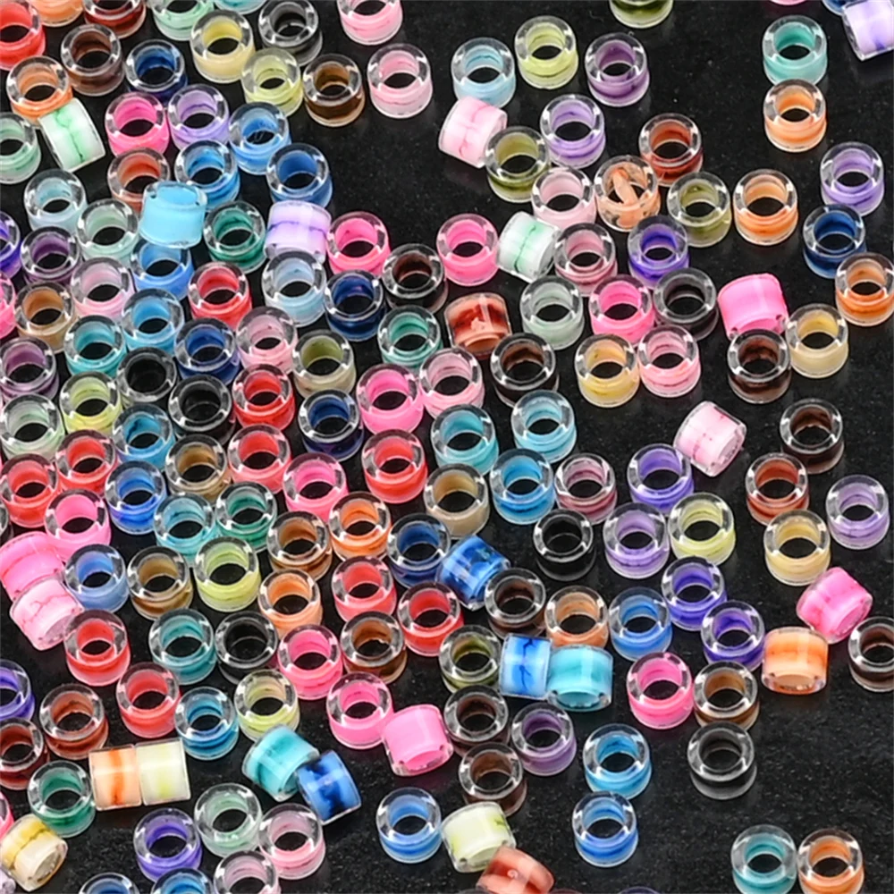 1000Pieces 2.5MM Japanese Glass Small Beads Ink Pattern Dye Core Mini Craft beads For French Embroidery Tassel Accessories