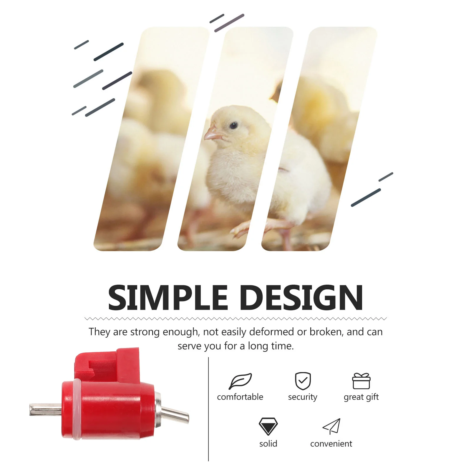 10 pçs bebedor de frango mamilos plástico metal aves bebedores substituição para galinhas codorna pombos uso fazenda aves água