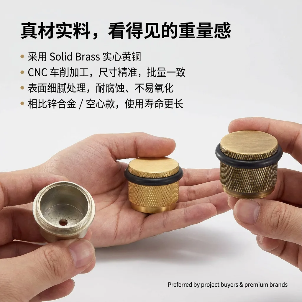 All-copper Door Stop, Anti-collision Device, Door Resistor  Buffer Door Top, Hardware Accessories