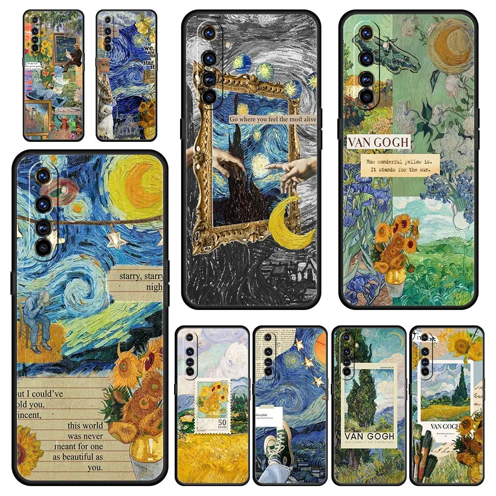 

Phone Case For Realme 12 11 10 9 8 5G 7 6 GT5 GT3 GT2 Pro Plus C21 C11 C25 C35 GT Neo 2 3 3T 5 Cover Starry sky van gogh art