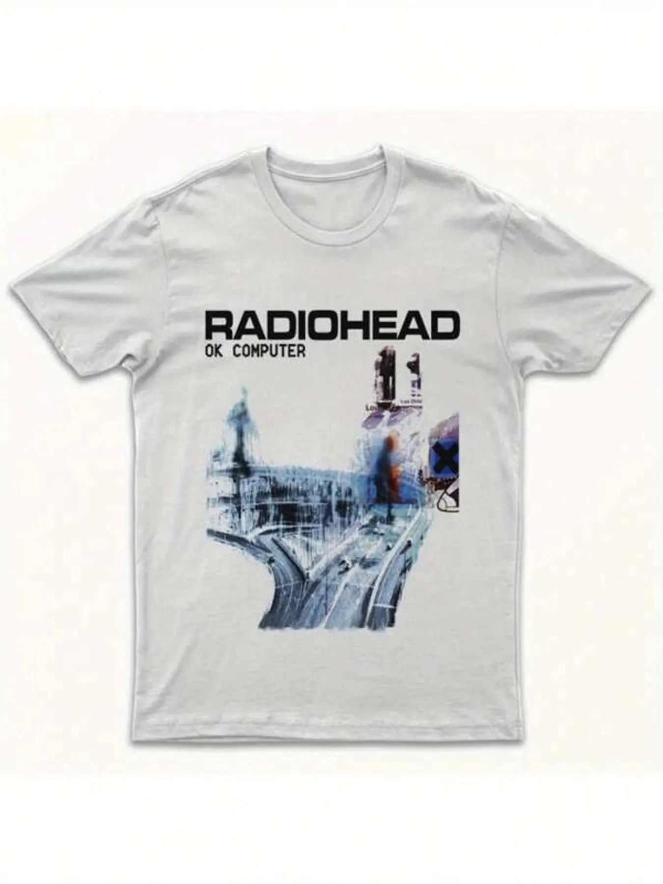 OK Computer T-Shirt (1997) Nigel Godrich Colin Greenwood Tom York Men's and Women's Same High Quality Cotton