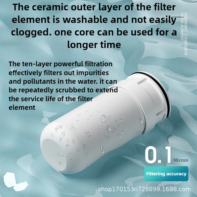 Filtro de torneira purificador de água doméstico direto potável cozinha universal filtro de água purificador frontal filtros de água abs