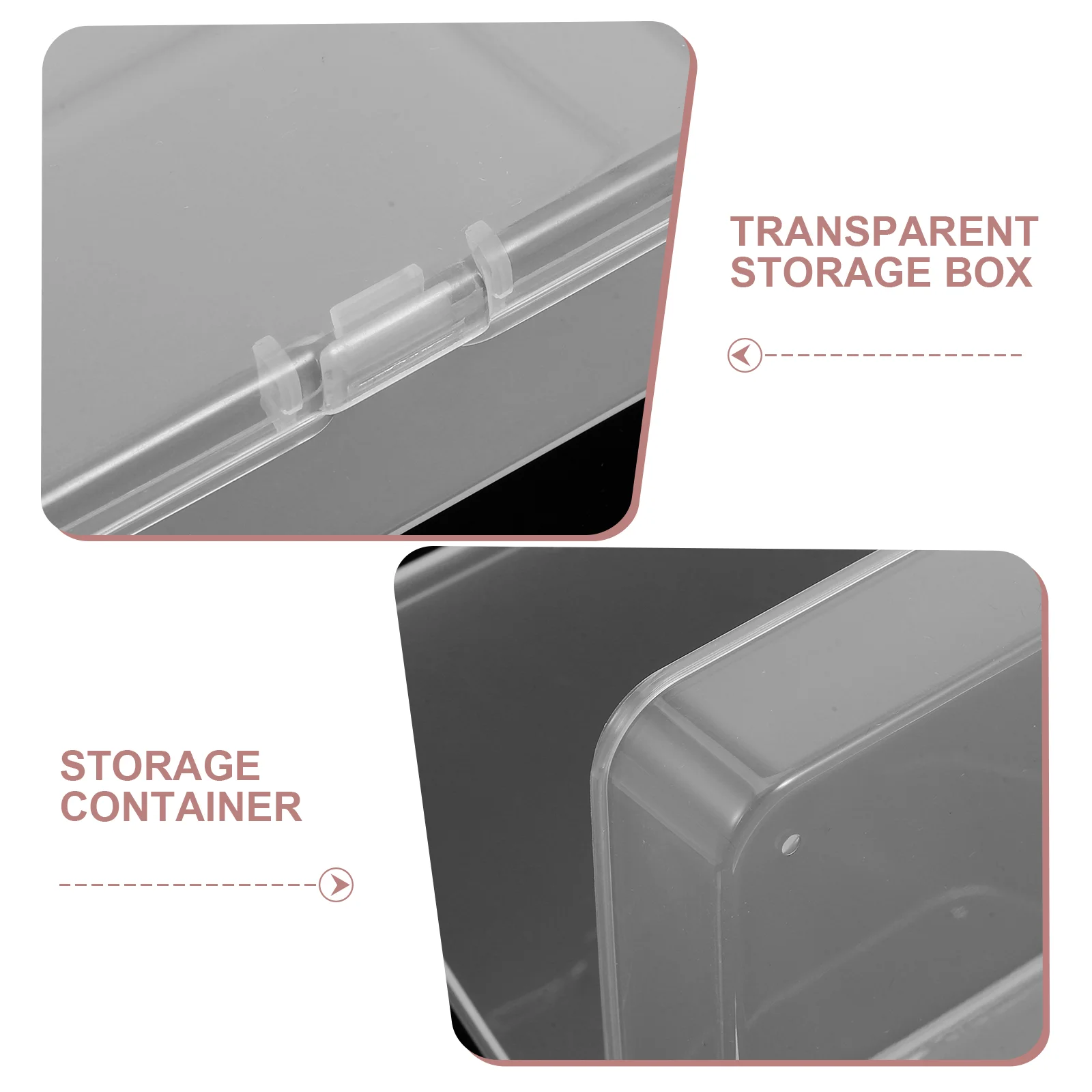 10 PCS Transparent Storage Box Small Containers for Organizing Playing Card Case Boxes Plastic