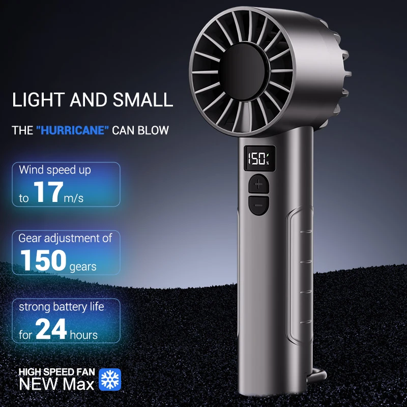 الجملة 2025 المحمولة 150 سرعة توربو مروحة 1800mAh مروحة يدوية صغيرة USB قابلة للشحن مروحة التبريد مروحة صغيرة Ventilador