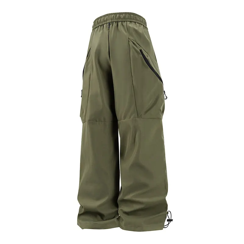 ربيع الخريف عارضة بانت أزياء فضفاضة مريحة للتنفس جيوب متعددة البضائع السراويل الطويلة اللياقة البدنية الجري عارضة بنطلون #2