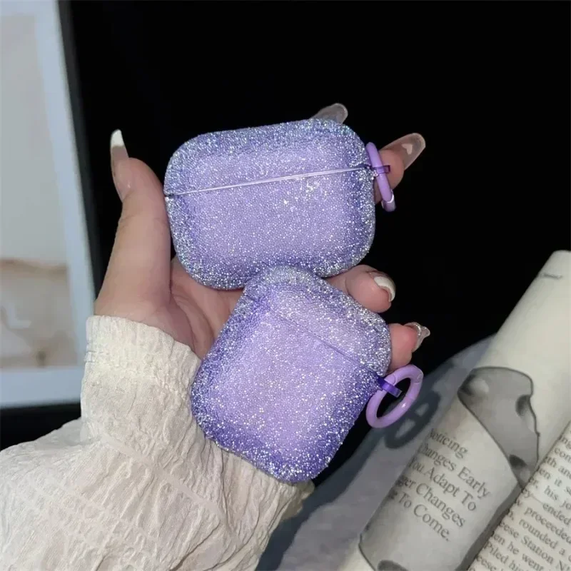 For Airpods 4 3 2 1 Glitter Rhinestone Case Bling Matte Protective Funda For Airpods Pro2 Bluetooth Earphone Bag 2025