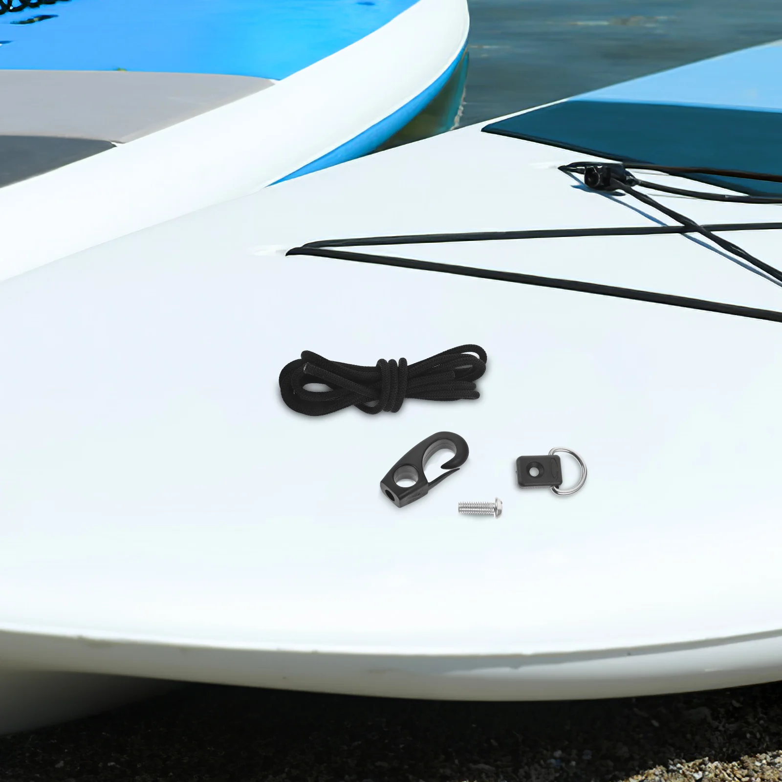 

1 set Kayak Bungee Cord Kit Lightweight Durable Marine Elastic Rope for Boat Dock Mooring Supplies Hook Line Cord Set