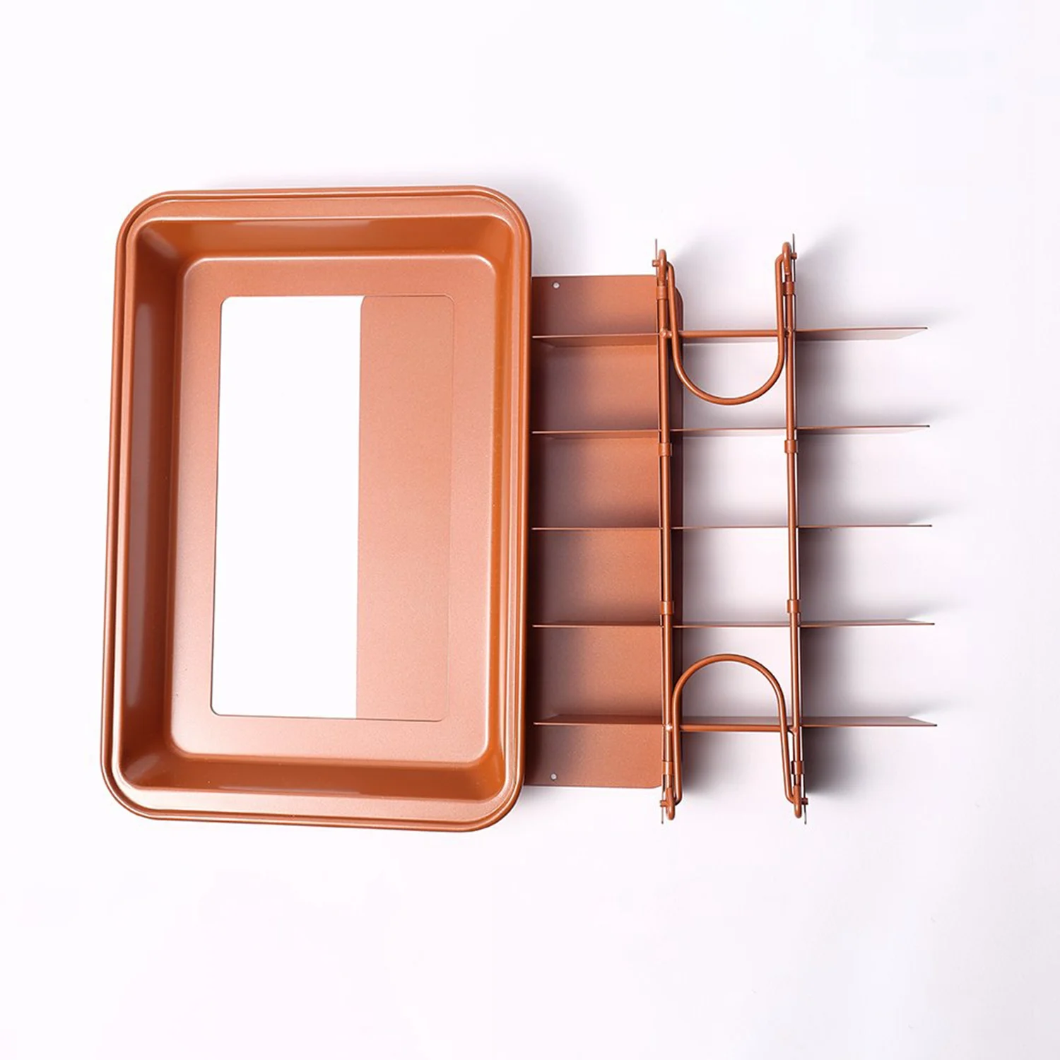 

Non-Stick Brownie Pan Tin With Dividers,Heavy-Duty Divided,Dark Gold