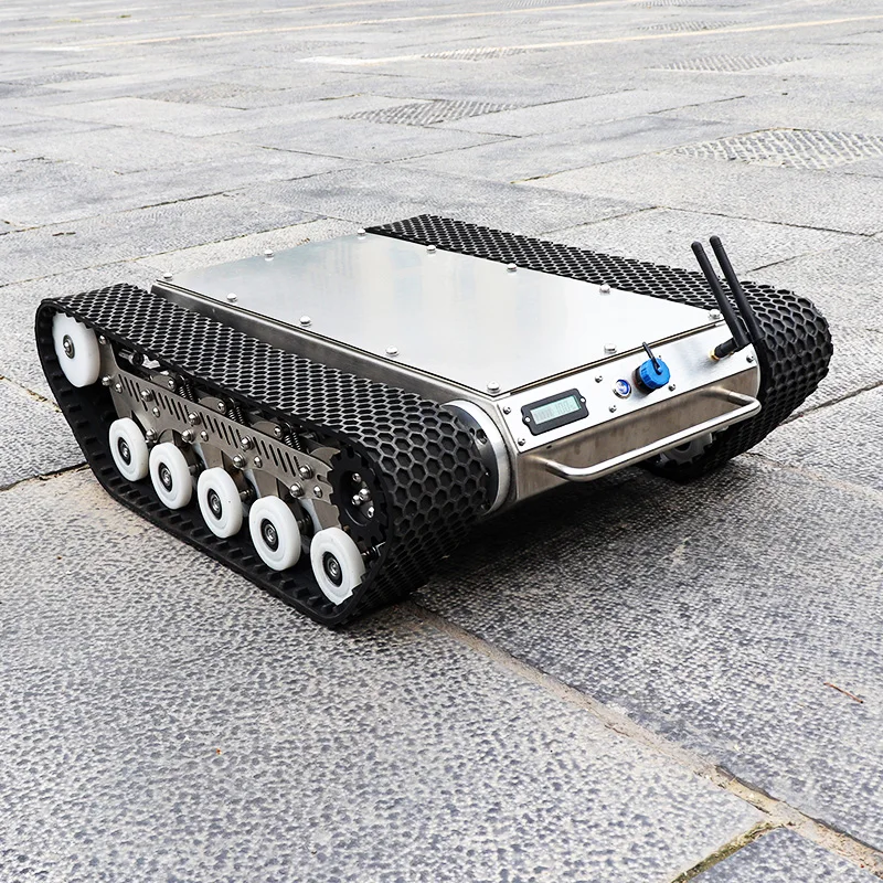 Tins-6 Waterproof IP65 Use Solar Panel Cleaning Robot Remote Control Robotic Chassis Smart Security Robot