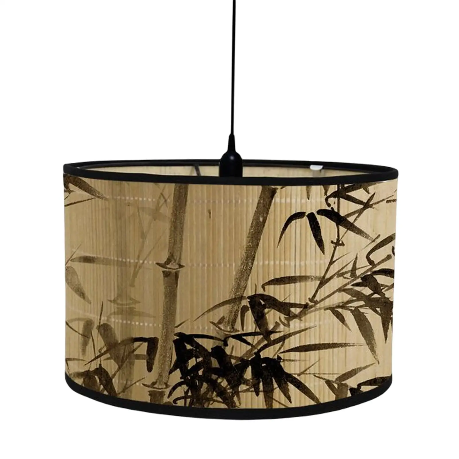 Bamboo Lamp Shade Ceiling Light Fixture Lampshade Pendant Light Leaves Decorative Chandelier for Bedside Table Lamp Droplight