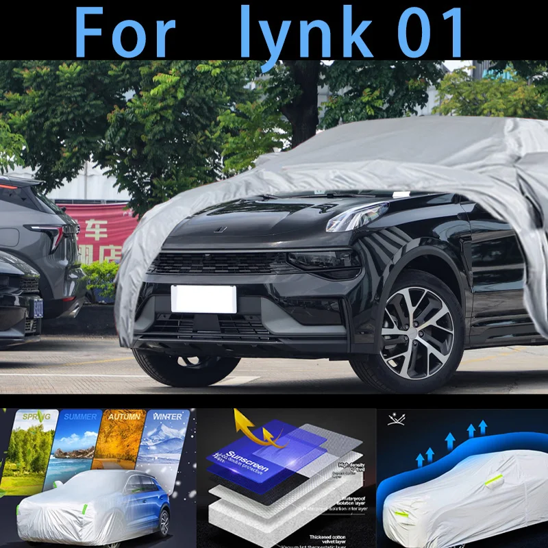 

For lynk 01 Outdoor Protection Full Car Covers Snow Cover Sunshade Waterproof Dustproof Exterior Car cover protection