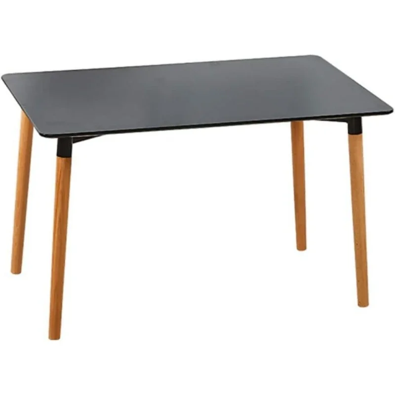 

A Household Furniture White Dining Tables and Chairs Set Modern Black square Table